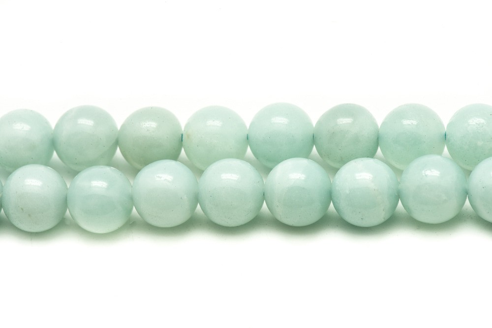 Perles en amazonite naturelle de 6mm pour création de bijoux fil de 39cm turquoise