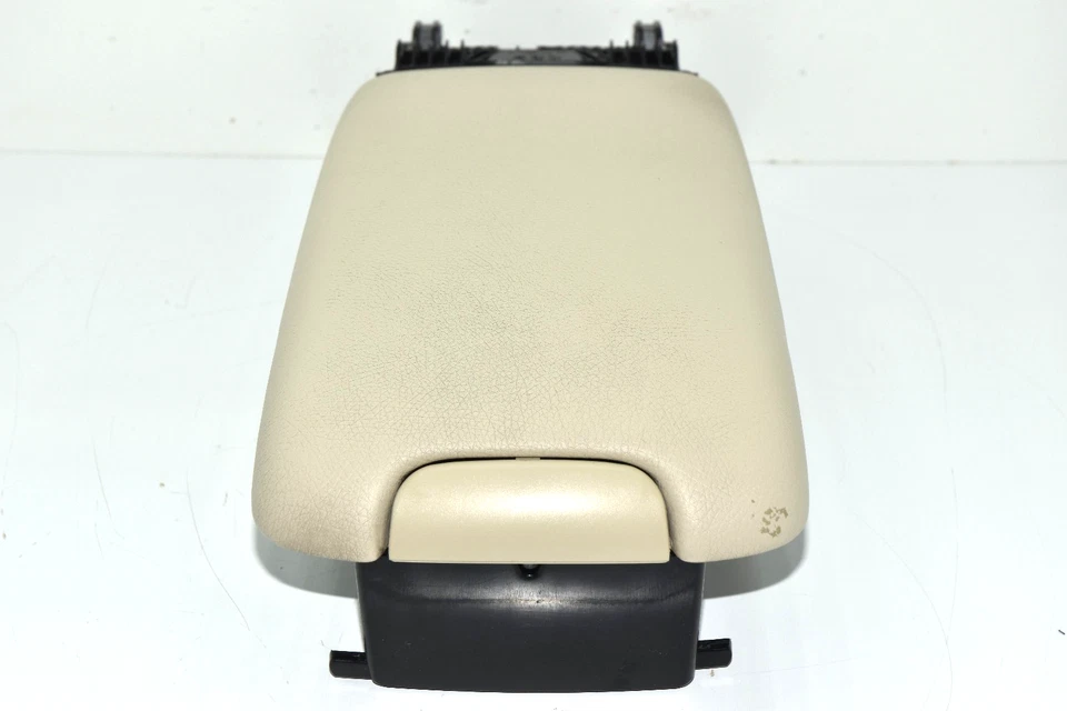 💎2004-2006 Mercedes C230 Beige Consola Central Cuero Apoyabrazos Tapa Superior Cubierta OEM Foto 2 de 4