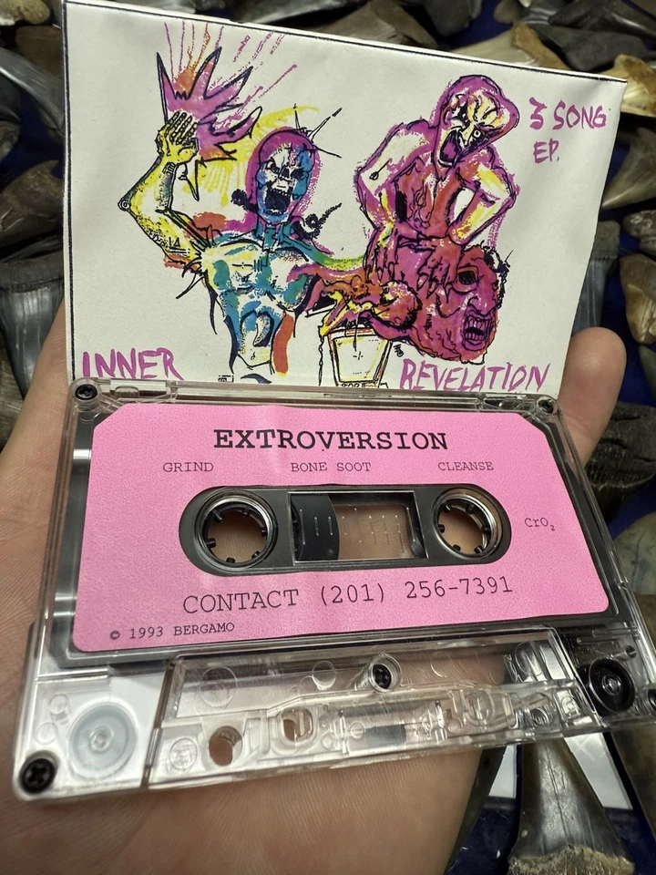 1993 EXTROVERSION INNER REVELATION DEMO HEAVY METAL HARD ROCK CASSETTE RARE Foto 2 de 4