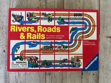 VTG Ravensburger RIVER ROADS & RAILS 1989 Matching Game Kids COMPLETE