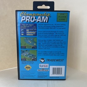 Championship Pro-Am (Sega Genesis, 1992) Complete in Box With Manual + Hang Tab