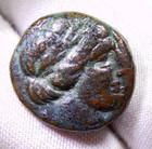 Ancient Greek Bronze Trichalkon – Thessalian League Coin (Apollo & Athena) — photo 9