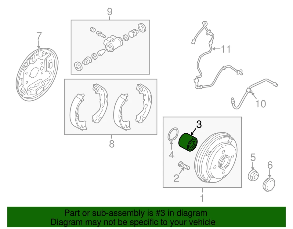 Cojinete de rueda original Mitsubishi 3785A024 Foto 2 de 2