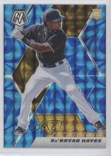 2021 Panini Mosaic Rookie Reactive Blue Mosaic Prizm Ke'Bryan Hayes #242 0b5