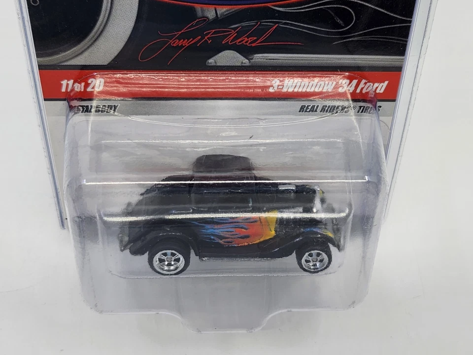 Ford 34 de 3 ventanas 🔥 Hot Wheels Larry's Garage™ Real Riders carrocería metálica 11/20 Foto 3 de 4