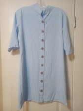 Light Blue Button‑Front Dress | Size M | Minimal GUC