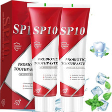 2PC SP-10 Probiotic Whitening Toothpaste   Fresh Breath, Deep Cleaning, Stain Re