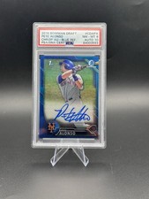 2016 Bowman Draft #CDA-PA Pete Alonso Blue Refractor Auto #/150 PSA 8 Auto 10