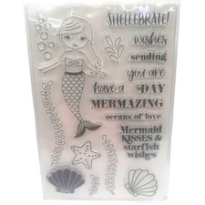 Spellbinders Clear Stamps Shellebrate New in Package Stamp Set
