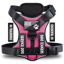 Dog Harness, Reflective Dog Vest Harness with 5 PCS Patches, Adjustable Soft ...