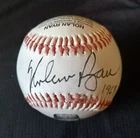 NOLAN RYAN AUTOGRAPHED HAND SIGNED BASEBALL  WITH HOLDER