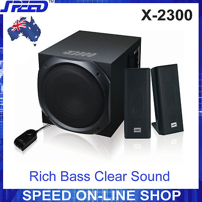 SPEED X-2300 Stereo Speakers 50W RMS for Laptop Desktop