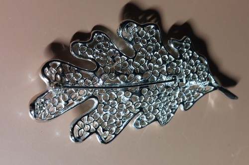 Vintage Costume Jewelry Sarah Coventry Silver tone Leaf Pin Bracelet Classy Set - Picture 9 of 10