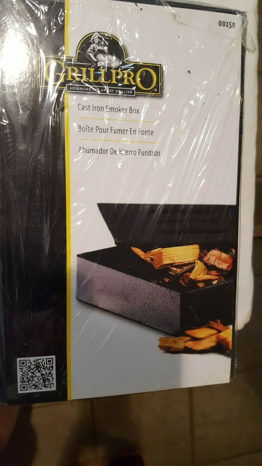 BBQ GRILL Black Cast Iron Wood Chip Smoker BoxGRILLPRO 00150 eBay