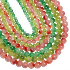 Multicolor Chalcedony Round Gemstone Loose Beads 15'' Jewelry Making 6mm 8mm