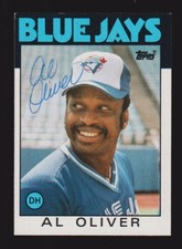 1986 TOPPS #775  Al Oliver  TORONTO BLUE JAYS  SIGNED AUTOGRAPH AUTO COA