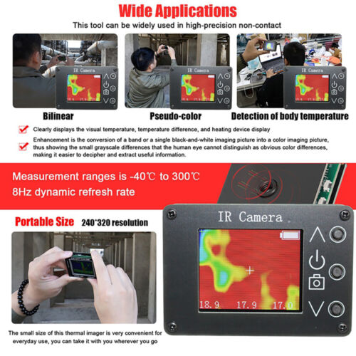 Wärmebildkamera Infrarotkamera Thermografie Android IR Thermometer ‐40℃~300℃ US - Bild 9 von 17