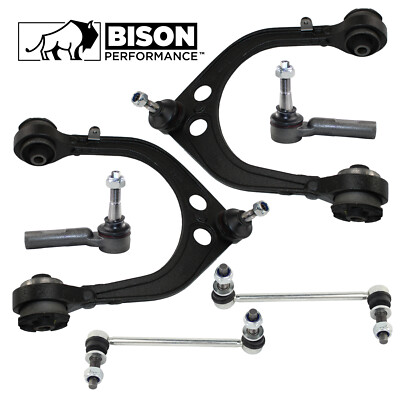 Bison Performance 6pc Front Control Arms Sway Bar TieRod Kit For 300 Charger RWD