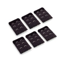 More of Me to Love Bra Extender 6-Pack - Black - 2 Hook, 3 Hook, 4 Hook