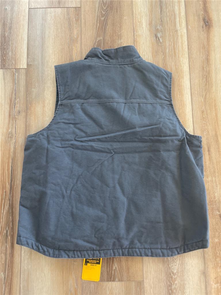 Carhartt Washed Duck Sandstone Gray Sherpa Insulated Vest 0V4277