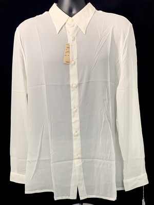 versace silk button up