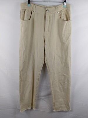 Vera & Lucy Womens Beige/off-white Trousers/Jeans Size M (147-00025)