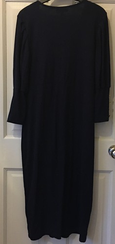 NEXT MATERNITY Navy Rib Knit Jersey Style Midi Dress UK 12 BNWT - Picture 12 of 14