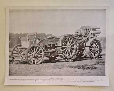 HUTCHINSON German Siege Gun (c.1920 Lithograph Print)