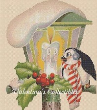Christmas Penguin Counted Cross Stitch Chart No. 4-393