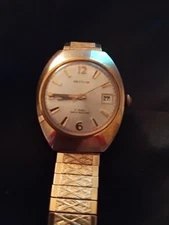 Westclox, Antique Watch, Calendar, 17 Jewels, 10k Speidel Band, Windup, WORKING!