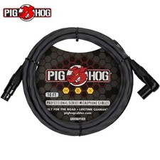 Pig Hog HEX Series 10FT Right Angle Microphone Cable Grey PHMH10GRR