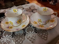 Vintage Paragon By Appt. England Bone China Yellow & Pink Peonies 10 Pc. Tea Set