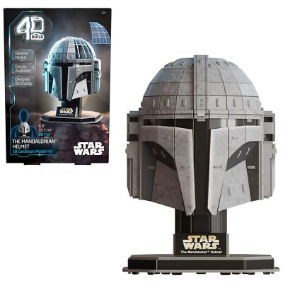 4D Build Star Wars Mandalorian Helmet 3D Cardstock Model Kit 88 Pcs Star Wars...