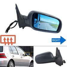 For VW Golf MK4 1997-2004 Right Door Wing Side Mirror Electric Heated Primed O/S