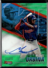 2021 Bowman's Best Misael Urbina Best of 2021 Autograph Green Refractor #/99