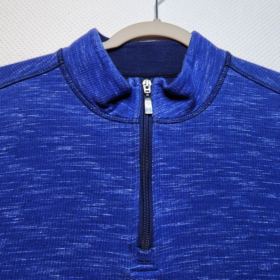 Suéter Paradise Collection Para Hombre Grande Azul Cuarto Cremallera Cuello Alto Mezcla de Algodón Foto 2 de 4