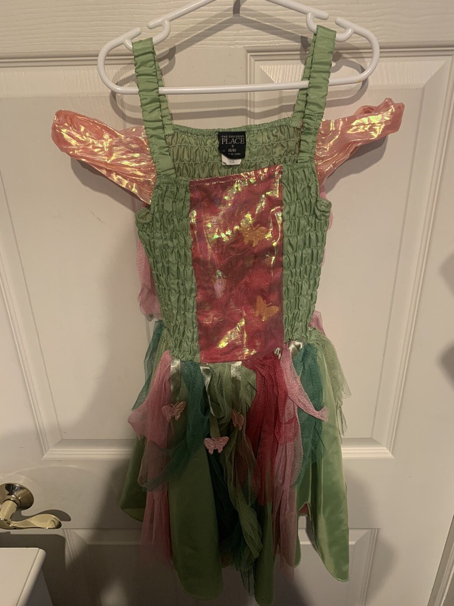 Children's Place Garden Fairy Costume Green & Pink Child Size Small 5/6 |  eBay