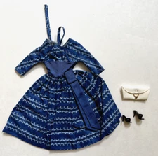 Vintage Barbie Let's Dance #978 Dress, Shoes, Purse - Near Complete, 1960s,