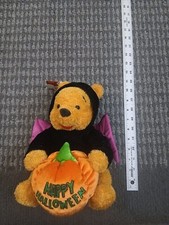 Disney Store Exclusive Winnie the Pooh Plush Halloween Pumpkin Bat Costume W tag