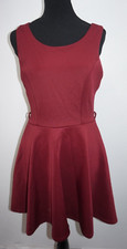 Forever 21 Burgundy A Line Fitted Tank Dress Woman Sz M Sleeveless Brick Red