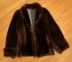 Vintage Fur Faux Coat Mink   Brown Open Front,  2 Pockets EUC Elegant  — photo 4