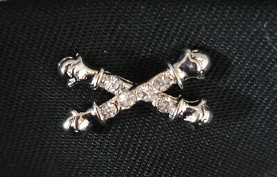 Officers pin OES  Marshal   silver   post back