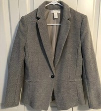 H M Women  s Gray Blazer Jacket Size 12