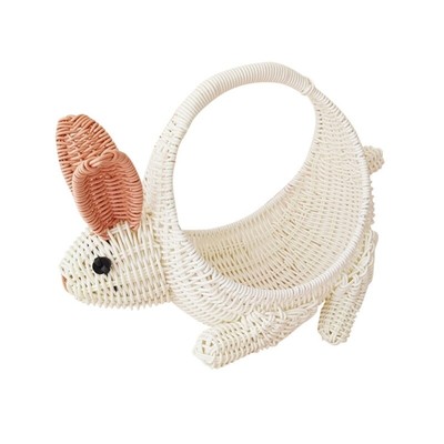 Stylish Woven Picnics Basket with Bunnies Shaped for Outdoor Event Adults Use