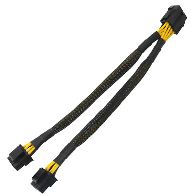 CPU 8 Pin Female to Dual Pcie 2X 8 Pin (4+4) Male Power Adapter Splitter Cable f