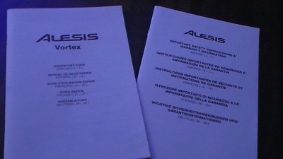 Alesis Vortex Quick Start Guide- New!