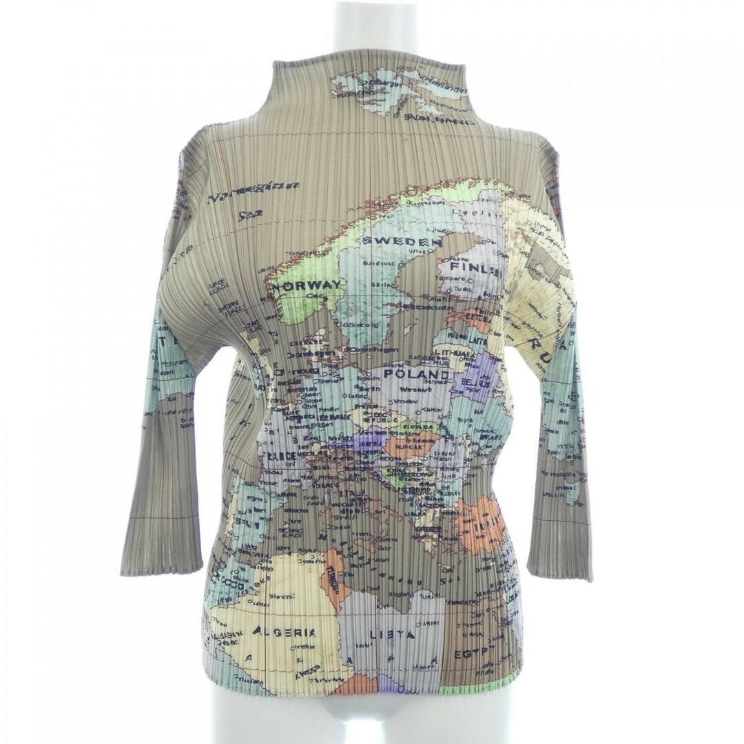 Issey Miyake Map Top PLEATS PLEASE ISSEY MIYAKE High Neck Tops