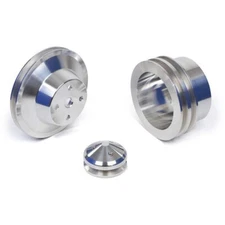 BIG BLOCK CHEVY PULLEY KIT 2 GROOVE 2V BBC 454 LONG WATER PUMP LWP 396 427