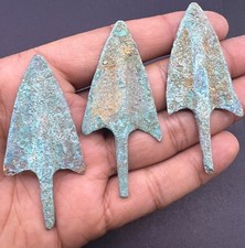 Lot Of 3 Pics Rare Ancient Old Roman Era War Bronze Under Grounded Arrows