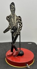 Tin Litho Dancing Man w/ Checkered Blazer / Suit Toy Made in the USA